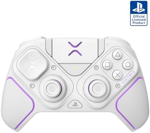 PDP Victrix Pro BFG Wireless Gaming Controller for Playstation 5 / PS5, PS4, PC, Modular Esports Gamepad, Remappable Buttons, Customizable Triggers/Paddles/D-Pad/Fightpad, PC App, White : Video Games