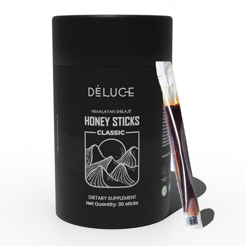 Image of Deluce Shilajit Energy Sips | With 100% Pure Shilajit /Shilajeet | 600 mg Shilajit /Stick | Boosts Energy & Stamina | 30 Sachets | Honey Flavour (30 N) (30N CLASSIC HONEY STICKS)
