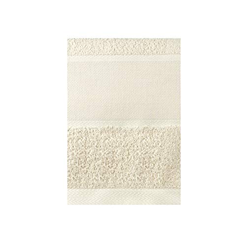 TOALLA DUCHA RIZO CRUDO - PARA BORDAR PUNTO DE CRUZ (80X140)