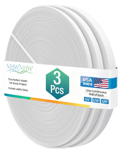 135 Yard Polyester Boning for Sewing - Polyester Sew-in Boning for Sewing, Includes 1/4", 5/16", 3/8" Widths for Bridal Gowns & Costumes Corsets, Nursing Caps