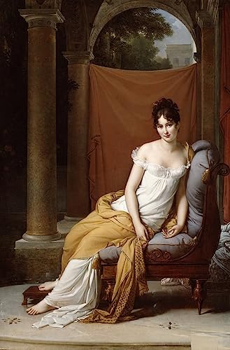 Impresión en lienzo de alta fidelidad del retrato de Juliette Recamier por Pascal Simon Gerard