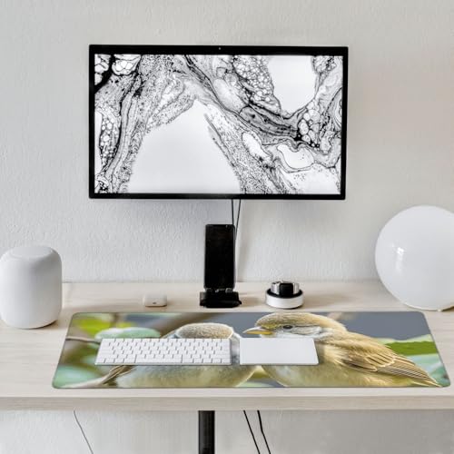 Tapis de souris de jeu grand format oiseaux pour bureau et PC portable - 7