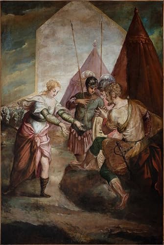 Tableau Briséis et Achille de Tintoret pour créer une ambiance galerie d'art dans votre salon