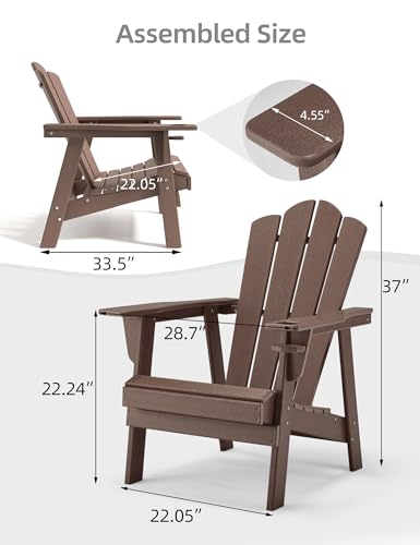 Adirondack-Chair-Durable-HDPE-Poly-Lumber-All-Weather-Resistant-Oversized-Balcony-Porch-Patio-Outdoor-Chair-for-Lawn-Backyard-Deck-Garden-Camping-Easy-Installation-Teak