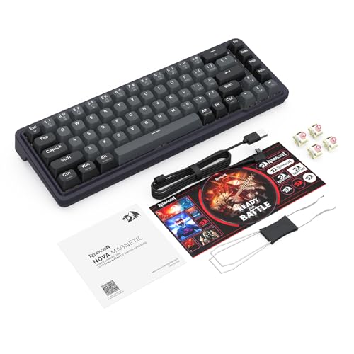 ريدراجون كيبورد العاب كيه 709 اتش اي رابيد تريجر ميكانيكي سلكي 8K مع مفتاح مغناطيسي حريري من الجيل التالي الترا ماج 100% بي او ام، تصميم هيكل عائم مزدوج حاصل على براءة اختراع، مضاد للضوضاء من 5 طبقات