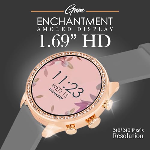 Image of GameSir GenDiva Smartwatch for Women with Bluetooth Calling, 1.69 inch AMOLED Display, 100+ Sports Modes, Health & Sleep Monitor, Voice Assistant, IP68 Waterproof, Long Battery Life, (Grey)