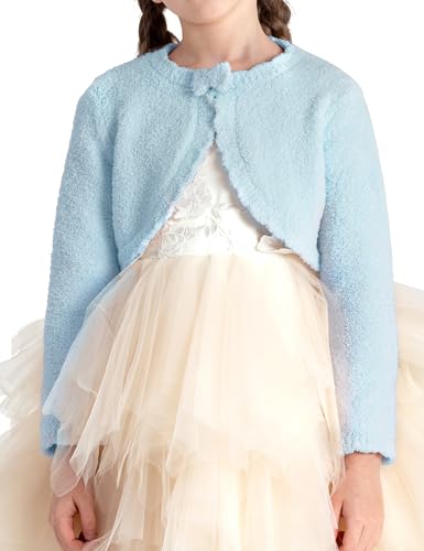 Image of BOBOYOYO Long Sleeve Girls Shrug Knit Girls Cardigan Bolero Dress Sweater