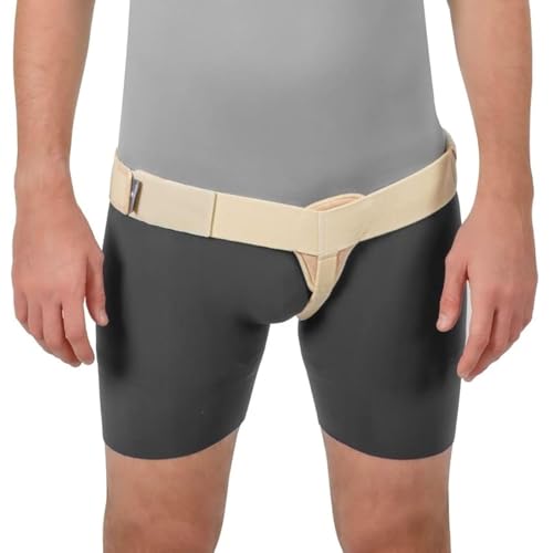 Movibrace Inguinal Groin Hernia Belt Beige (Large, Left)