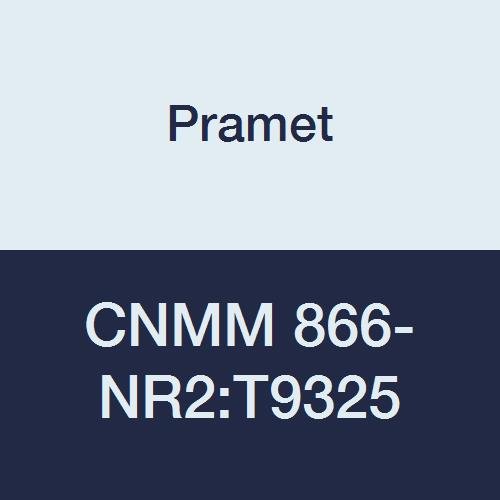 CNMM 866-NR2:T9325 Carbide Indexable Turning Insert, Steel (P25), Single Sided Negative, 1.00" I.C., 3/8" Thick, CVD, DOC=.039"-.630", Feed Rate=.010"-.047"/Rev, Black (Pack of 5)