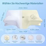 HOMCA Nackenkissen Memory Foam Kissen 2 in 1 Nackenstützkissen Ergonomisches Kopfkisse für...