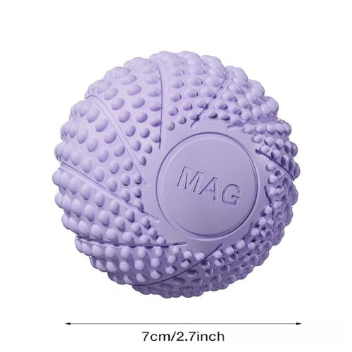 Image of Massage Balls | Muscle Roller Lacrosse Balls for Plantar Fasciitis Back Shoulder Pain Relief Foot Muscles, Trigger Point Yoga, Deep Tissue, Stress Reflexology (Purple- Pack of 1)