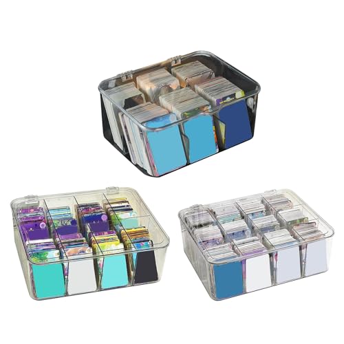 Contenedor de tarjetas de daños caja transparente organizada anime coleccionables 4