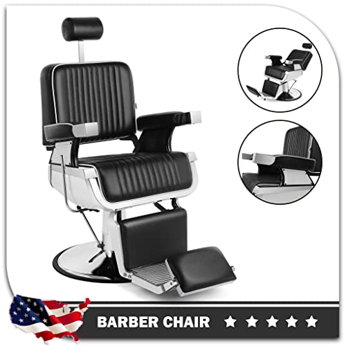 Artist Hand Barber Chair Barbershop Chairs Hydraulic Recline Barber Chairs Salon Chair For Hair Stylist Tattoo Chair Barber Salon Equipment(Black1) #TOP1