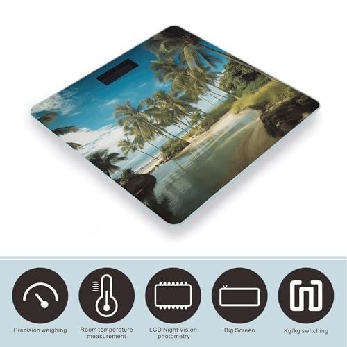 Báscula digital de baño de vidrio templado 400 lb miniatura 3