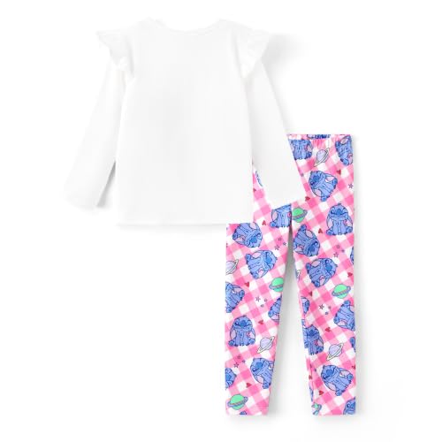 Image of Disney Girls Outfits Long Sleeve Lightweight Shirt +Leggings Clothing Sets