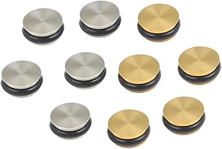 FAVOMOTO 10 PCS Metal Flute Plugs, Universal Flute Open Hole Plugs Flageolet Key Sockets Cover Wind Music Repair Parts Accessories for Musician