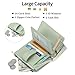 GAEKEAO Small Wallets for Women Leather RFID Blocking Bifold Zipper Pocket Wallet Card Case Purse with ID Window