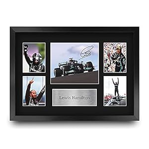 HWC Tradin FR A3 Lewis Hamilton Geschenken Bedrukte Gesigneerde Presentatiedisplay Voor F1 Formule 1 Racefans – A3…