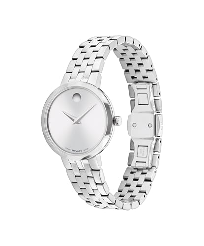 Movado Museum Classic Women's Watch - Swiss Quartz Movement, Stainless Steel Link Bracelet - 3 ATM Water Resistance - Classic, Luxury Fashion Timepiece for Her - 29.5mm2