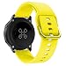 Produktbild DEALELE Kompatibel mit Samsung Galaxy Watch 6/6 Classic / 5/5 Pro/Galaxy Watch 4/4 Classic / 3 41mm / Active 2, 20mm Silikon Ersatz Armband für Huawei GT3 42mm / GT2 42mm (Gelb)