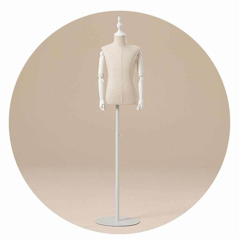 Schaufensterpuppen, Kindertorso, Körper, Bekleidungsgeschäft, Herren- Und Damenbekleidung, Modell-Displayständer, Weißer Runder Sockel, 4 Stück, Bx,B-Small