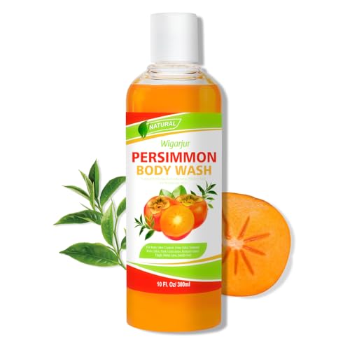wigarjur Persimmon Body Wash for Strong Body Odor, Nonenal Eliminator Purifying & Deodorizing with Natural Persimmon & Green Tea Extracts