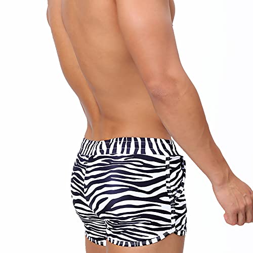 UXH Men's Swimwear Men Sexy Swim Briefs Swimsuits Swim Briefs Bikini Board Surf Shorts Printed3