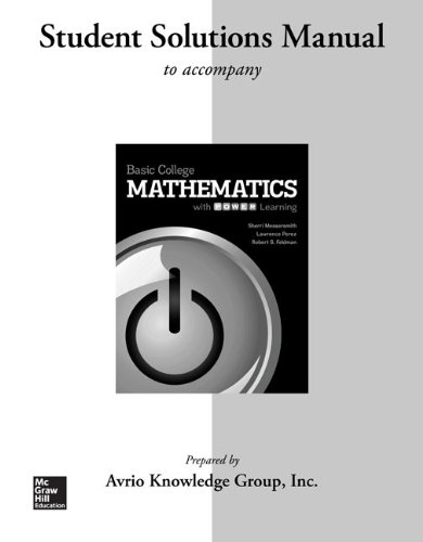 Student Solutions Manual for Basic College Mathematics with P.O.W.E.R. Learning