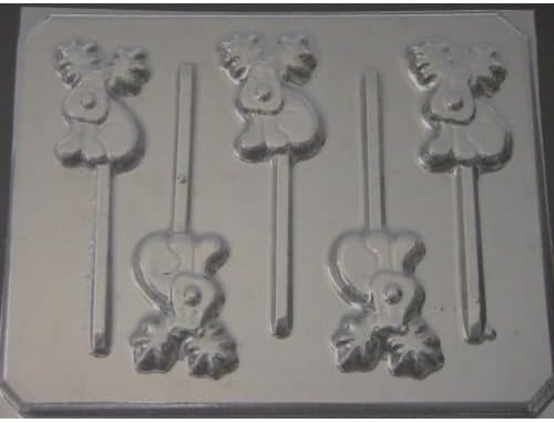 Molde de piruleta de caramelo de chocolate con ciervos navideños de reno lindo