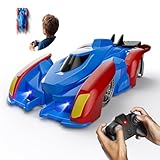 AjiAoo Remote Control Wall Climbing Car, RC Stunt Car with Rechargeable Indoor Wall Toys, Kids Toys for Kids Ages 3 and up (Red&Blue)