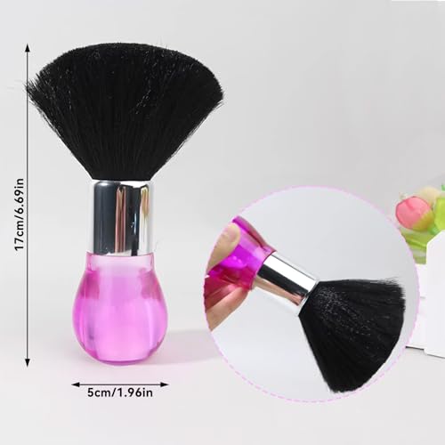 Tomotato Nackenpinsel Friseur Bürste, Portable Salon Haarschneide Pinsel, Professional Barber Neck Duster Brush mit Plastik Griff, für Friseurzubehör Haarschnittentfernung