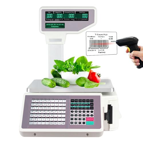 Báscula digital con impresora y pantalla doble 66 lbs miniatura 1