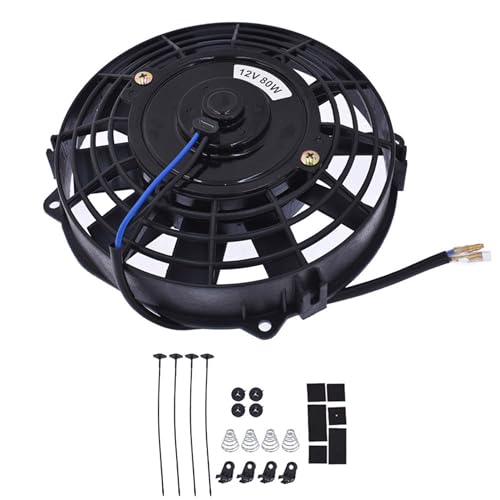 Labwork Universal 7 Inch 12V Electric Cooling Fan Thermo Fan and Mounting Kits