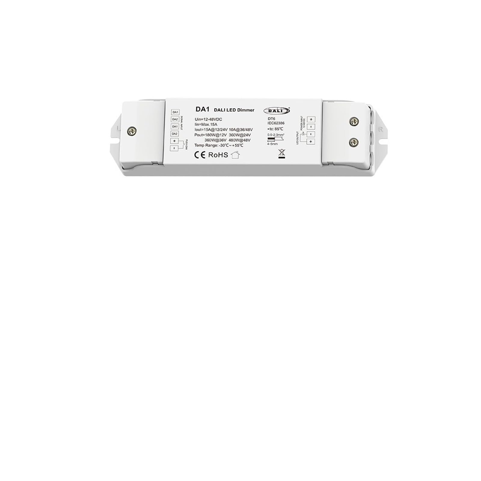 DC12-48V LED Controller 1/4 Channel Constant Voltage DALI dimmer DA1/4 Output PMW dimming Push Dim Multiple Protection(DA1)