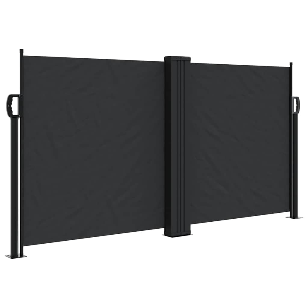 Toldo lateral extensible negro 120 x 1200 cm