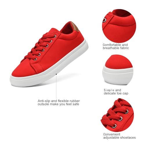 Canvas Shoes for Women and Men Low Top Lace Up Shoes Comfortable Tennis Shoes, Women's Fashion Sneakers Classic Casual Shoes3