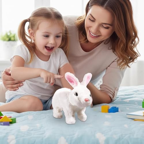 Peluche interactive lapin de Pâques animée avec sons et mouvements réalistes - 2