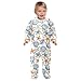 Emelivor Nautical Seashells Starfish Baby Newborn Pajamas Outfits Infant Footed Pjs with Zipper for Girls Boys
