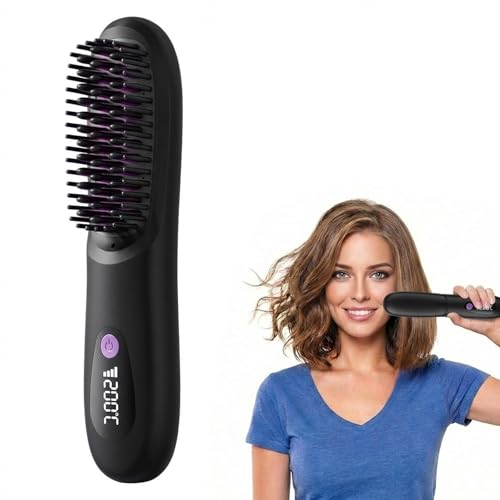 Reiteag Clinora Stylingbürste für Kurzes Haar, Clinora Glättbürste mit Neuen 3px-Keramik-Borsten, Schnelles, Präzises Styling, Lang Anhaltendes Volumen, Tragbares Design