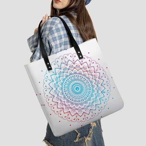 Grand sac à bandoulière Mandala au format carré 39x39 cm pour tout transporter - 2