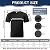 Aomig Men's Short Sleeve Round Neck T-Shirt - Quick Drying Breathable Gym Shirt Black #3