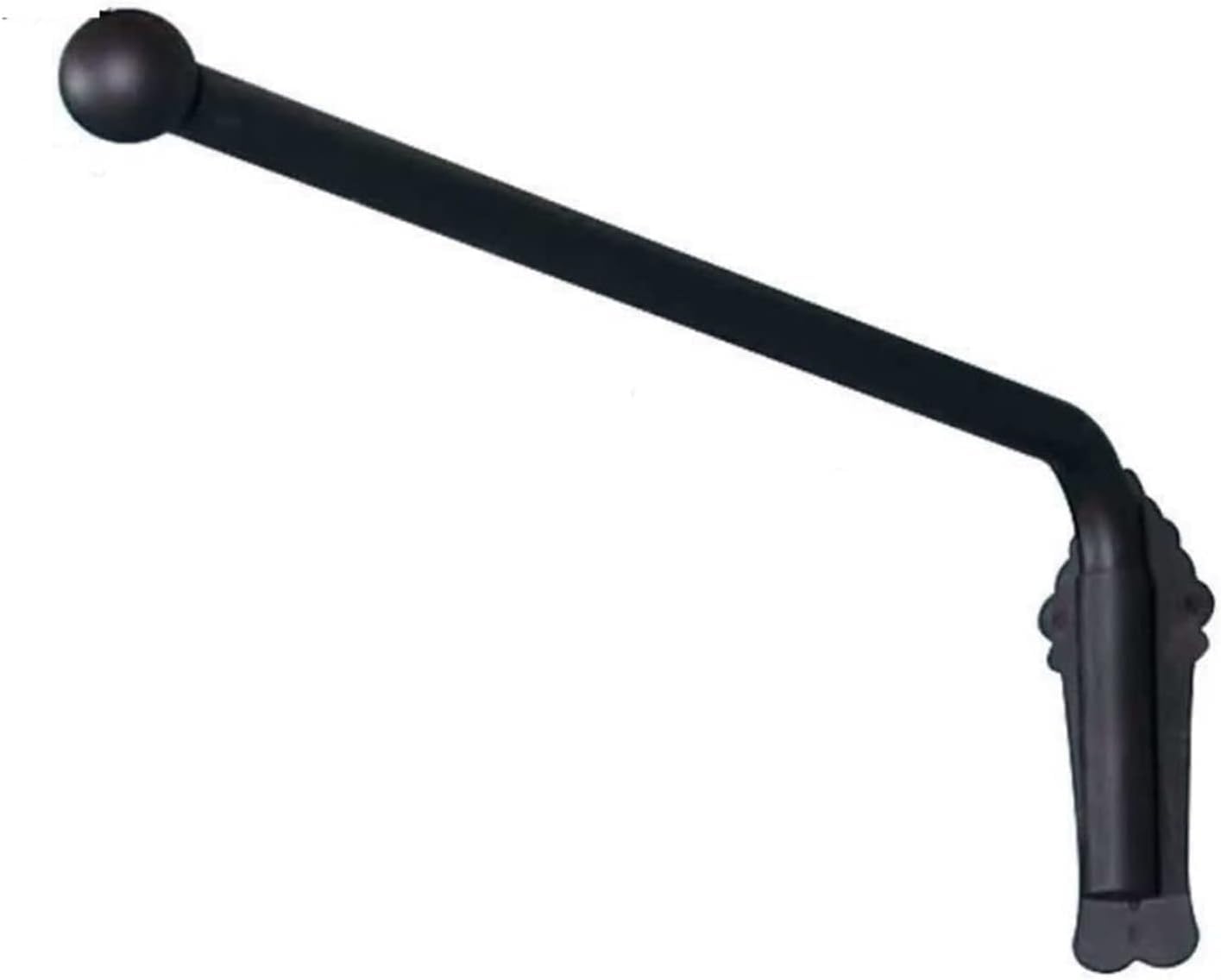 Heavy Duty Swing Arm Curtain Rods, Portiere Rod for Side Panels Window Curtain Display Stand Drapery Arm Fdoor Curtain Rail Swing Arm (Color : Black, Size : 35IN)