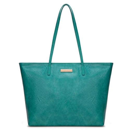 Image of Montana West Medium Tote Bags for Women Shoulder Handbag with Zipper Lightweight Everyday Purse for Work, Travel, or Shopping