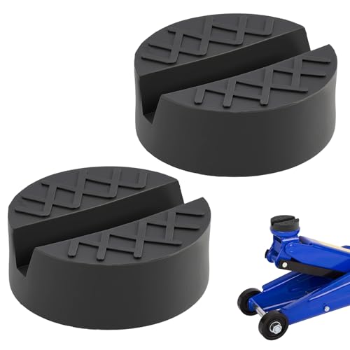 2 PCS Bloc en Caoutchouc, Caoutchouc Cric,Cale Caoutchouc Antidérapante avec rainure de...