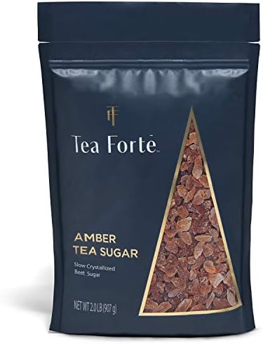 Tea Forte Beet Sugar for Tea and Coffee, Amber Rock Sugar, 2 Pound Bag