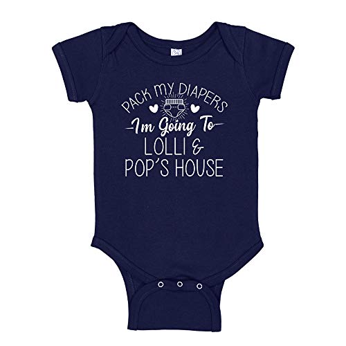 I'm Going to Lolli & Pop's House Baby Bodysuit One Piece Or Toddler Shirt Cute Grandma and Grandpa Gift