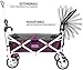 Creative Outdoor Push Pull Stroller Wagon for Kids, 150lbs Weight Capacity, All-Terrain Collapsible Folding Cart with Canopy for Cargo, Beach, Park, Garden, Camping & Tailgate