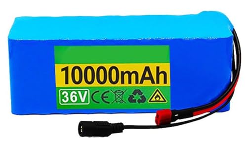 36V 10Ah E-Bike Pedelec Akku, Fahrrad Akkupack 36V 10S2P Eingebauter BMS Wasserdichter PVC-Akku Elektro-Fahrrad Batterie Für 50W-350W Motor Mit Ladegerät 36V 10Ah,XT60+DC