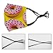 WUXEKZO Adults Boys Girls Warm Protective Masks Fashion Scarf Anti Dust Windproof Mouth Cover, Cartoon Donut Yellow Mouth Decoration for Sports Travel Hiking
