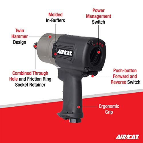 Aircat 1770-Xl 3/4 Inch Composite Impact Wrench 1600 Ft-Lbs #TOP1